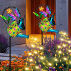 Solar Watering Can with Lights, Waterproof Solar Lantern with Butterfly - Image 2