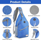ZOMAKE Sling Bag, Small Crossbody Sling Backpack, Water Resistant Shoulder - Image 4