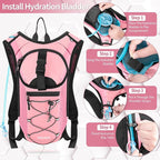 Hydration Backpack with Leak Proof Water Bladder, Lightweight Hydro Water - Image 4