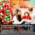 88FT 240LED Extra-Long Connectable String Lights Indoor Outdoor Clear Wire - Image 3
