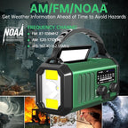 Emergency Radio Hand Crank Solar, AM/FM/NOAA Weather Radio Built-in 20000mah - Image 2