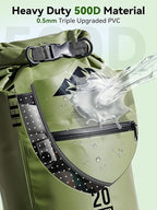 HEETA Waterproof Dry Bag with Front Zippered Pocket - Image 4