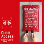Emergency Fire Blanket 4 Pack 40"x40", Essential Fire Safety Blanket - Image 4