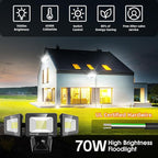 LED Flood Lights Outdoor 70W, 7000lm Floodlights, High Brightness Exterior - Image 2