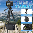 Tripod Stand for Camera & Cell Phone, 68” Professional Stand - Image 6