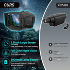 Sheawasy Night Vision Monocular, 2.8" Large Screen, 850nm Dual IR, 8GB Memory - Image 5