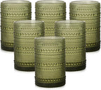 ZMOWIPDL Vintage Glassware Drinking Glasses Set of 6, 15 oz Hobnail Glass Cups by ZMOWIPDL
