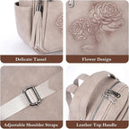 Mini Backpack Purse for Women, Embossed Leather Small Backpack Fashion Travel - Image 6