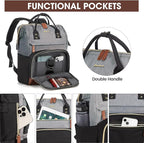 Focdod Laptop Backpack 17.3 Inch Womens Professional Purse Computer Bag Nurse - Image 2