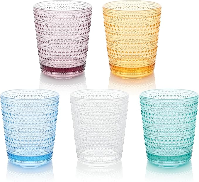Santa Fe Plum Set of 6 Premium Acrylic DOF Glasses 16 oz – Unbreakable Drinkware - Image 3