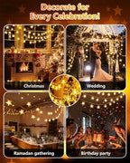 Twinkle Star 2 Pack 100 LED Star String Lights, Plug in Fairy String Lights - Image 7