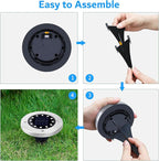 Biling Solar Ground Lights Outdoor 12 Packs, Bright 12 LEDs Solar Lights - Image 5