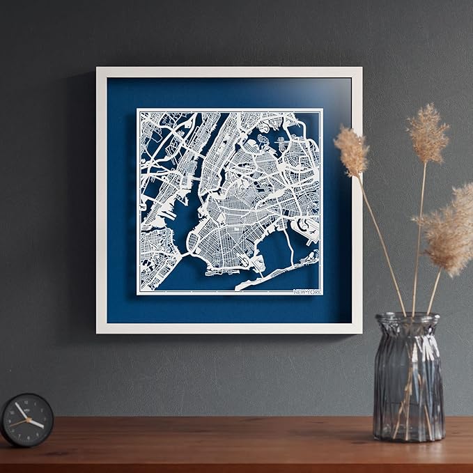 Washington D.C. Cut Map framed by O3 Design Studio, 18x18 inches, paper cutting - Image 5