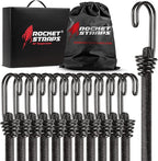 Rocket Straps - Ultimate Outdoor Bungee Cord Assortment - Heavy Duty Set of 12 by RocketStraps
