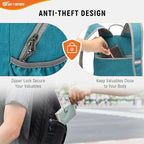 SKYSPER Anti Theft Hiking Backpack, 18L RFID Packable Travel Daypack, - Image 3