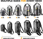 Waterproof Dry Bag, 5L/10L/20L/30L/40L Roll Top Lightweight Storage Backpack - Image 2