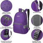 G4Free 20L Lightweight Packable Backpack Travel Hiking Daypack Foldable Backpack - Image 3