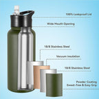VEGOND 32 oz Insulated Water Bottle Bulk Stainless Steel Metal Water Bottles - Image 2