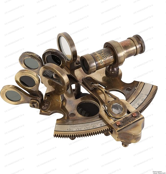 Antique Style Solid Brass Ship Sextant by USHandicrafts