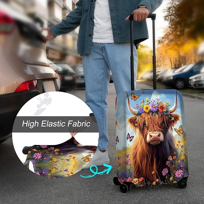 Luggage Cover Protector for 19-20 Inch Suitcases, TSA Approved Elastic Travel - Image 4