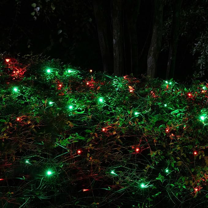 Dazzle Bright Red and Green Christmas String Lights, 300 LED 100 FT Connectable - Image 6