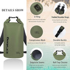 IDRYBAG Dry Bag for Kayaking Waterproof 2L/5L/10L/15L/20L, Small Dry Sack - Image 2