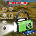 Leaton Emergency Radio with Solar/Hand Crank/USB Charging, 10000mAh - Image 7