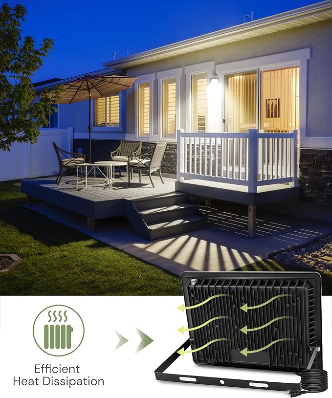 L LOHAS LED 150W Flood Light Outdoor, RGB Landscape Lighting - Image 5