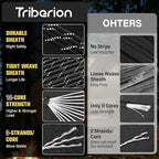 Reflective Paracord Rope 750 lb - 500ft 5/32" Parachute Cord 4MM 12-Strand para - Image 9