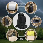 100L Camping Hiking Backpack, Molle military Tactical rucksack backpack - Image 4
