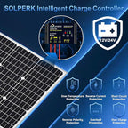 SOLPERK Solar Panel Kit 50W 12V, Waterproof Solar Battery Trickle Charger - Image 2