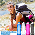 Zopeal 4 Pieces Collapsible Water Bottles Roll up Folding Silicone Foldable - Image 7