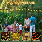 AHRLHR 6 Pack String Light Poles, Outdoor String Light Pole 10 ft Forked Metal - Image 5