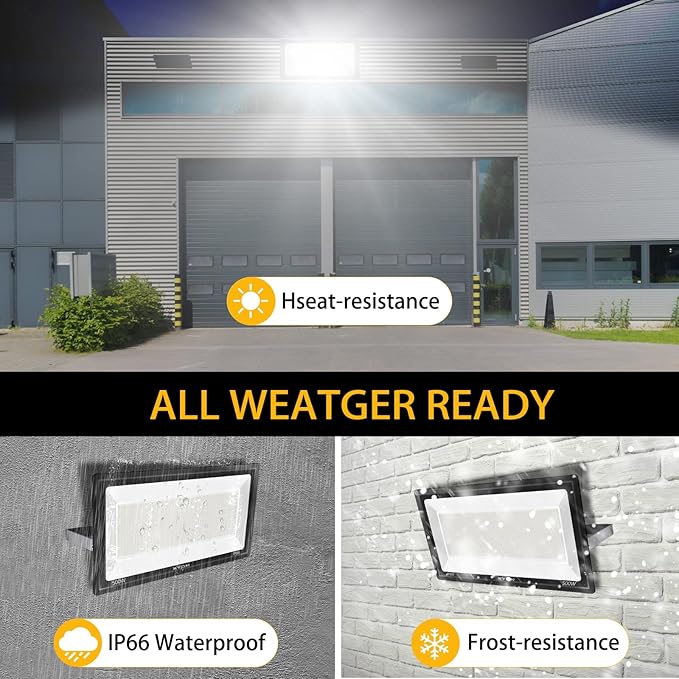 XYCN 800W 2pack LED Flood Lights, 3700 watt Equivalent 89500LM Super Bright - Image 5