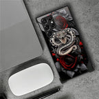 for Samsung Galaxy S22 Ultra Case, Entwined Rose Snake Pattern Graphic Design - Image 6