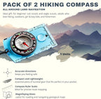 Trekker's Compass Crew Orienteering Compass, Magnetic Navigation Set - Image 3
