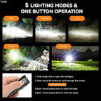 UNROEVS Mini Flashlight 2550 Lumens Rechargeable USB C Charging, Small EDC - Image 2