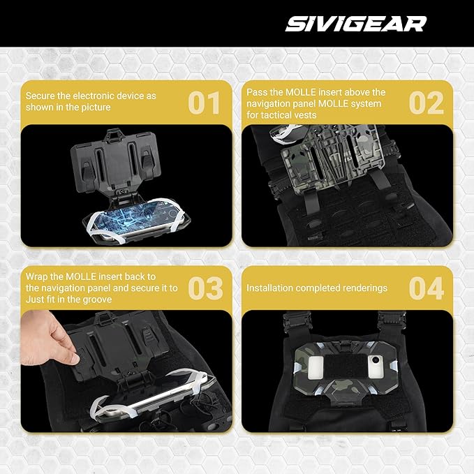 Tactical Molle Phone Holder for Plate Carrier Vest, Quick Release & Adjustable - Image 4