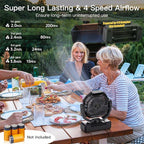 Battery Operated Fan, 2 in 1 D-Cell Battery & USB Powered Fans, Portable - Image 3