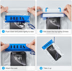 HEETA 5-Pack Clear Waterproof Dry Bag Pouch, Water Tight Cases Dry Bags - Image 8