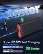 Portable Charger Power Bank 40000mah, USB C Fast Charging 22.5W External - Image 3