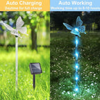 Set of 6 Arcylic Solar Butterfly Lights - Image 3
