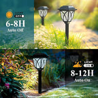 GIGALUMI 8 Pack Solar Lights Outdoor Waterproof, LED Solar Garden Lights - Image 5
