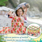 Peryiter 24 Pack Microfiber Oversize Turkish Beach Towel Set 12 Large Absorbent - Image 5
