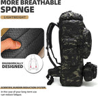 100L Camping Hiking Backpack, Molle military Tactical rucksack backpack - Image 7