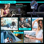 2 Pack Multifunctional Portable Stroller Fan 4 Speed 6600rpm High Speed Usb - Image 6