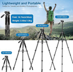 Tripod for Camera, Professional Heavy Duty Compact Camera Stand for Phone - Image 2