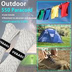 VVAAGG Reflective Paracord Rope 100FT, 7 Strand Nylon para Cord Lanyard Utility - Image 3