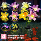 ostritec Solar Garden Lights Outdoor, 4 Pack Flower Lights - Image 4