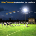 Onforu 150W LED Flood Light Outdoor, 15000LM Security Lights, IP66 Waterproof - Image 7